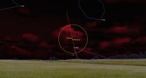 Feb24-2025 at 615 pm - Mercury Climbs past Saturn